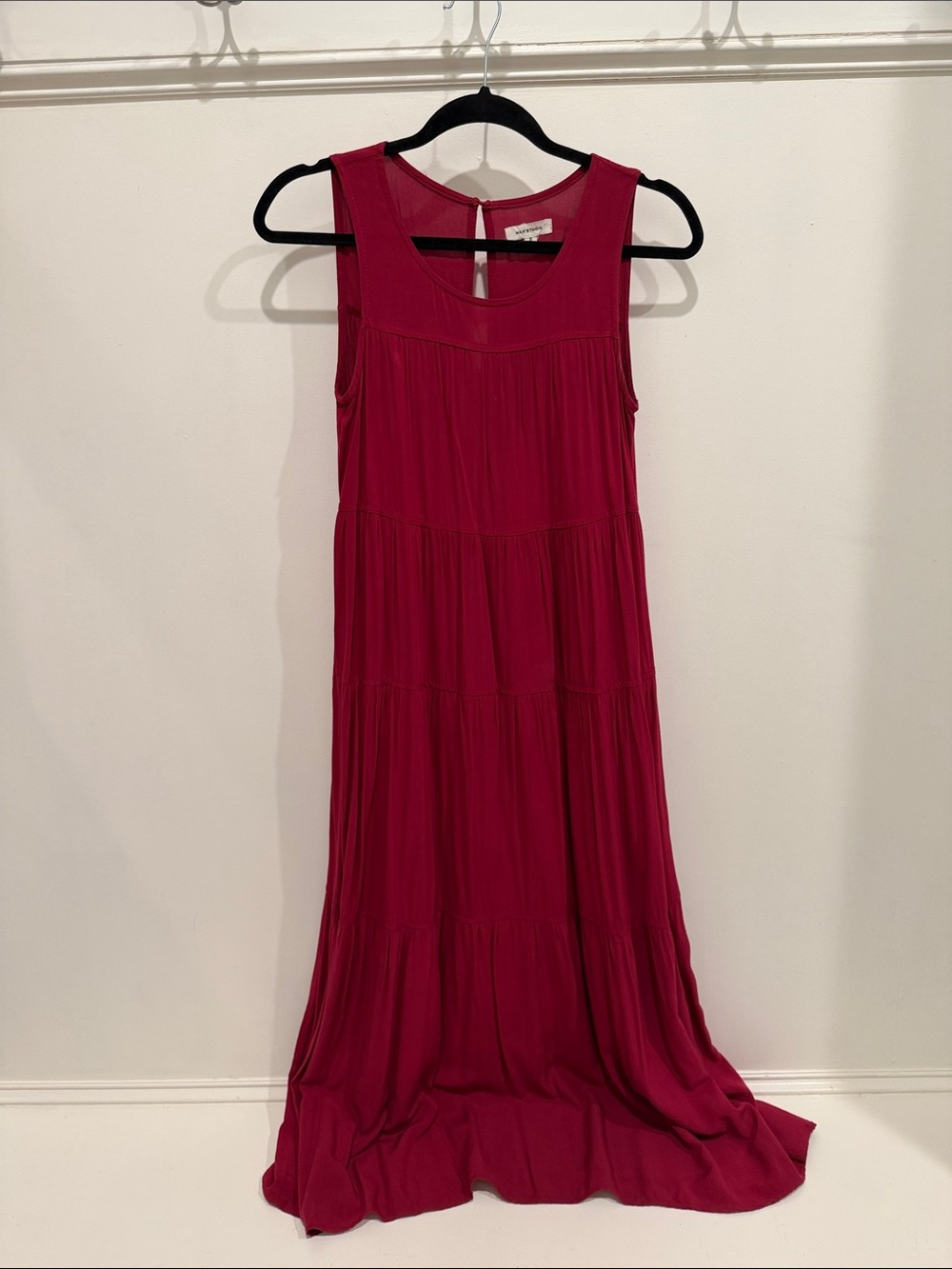 Sleeveless Red Midi Dress